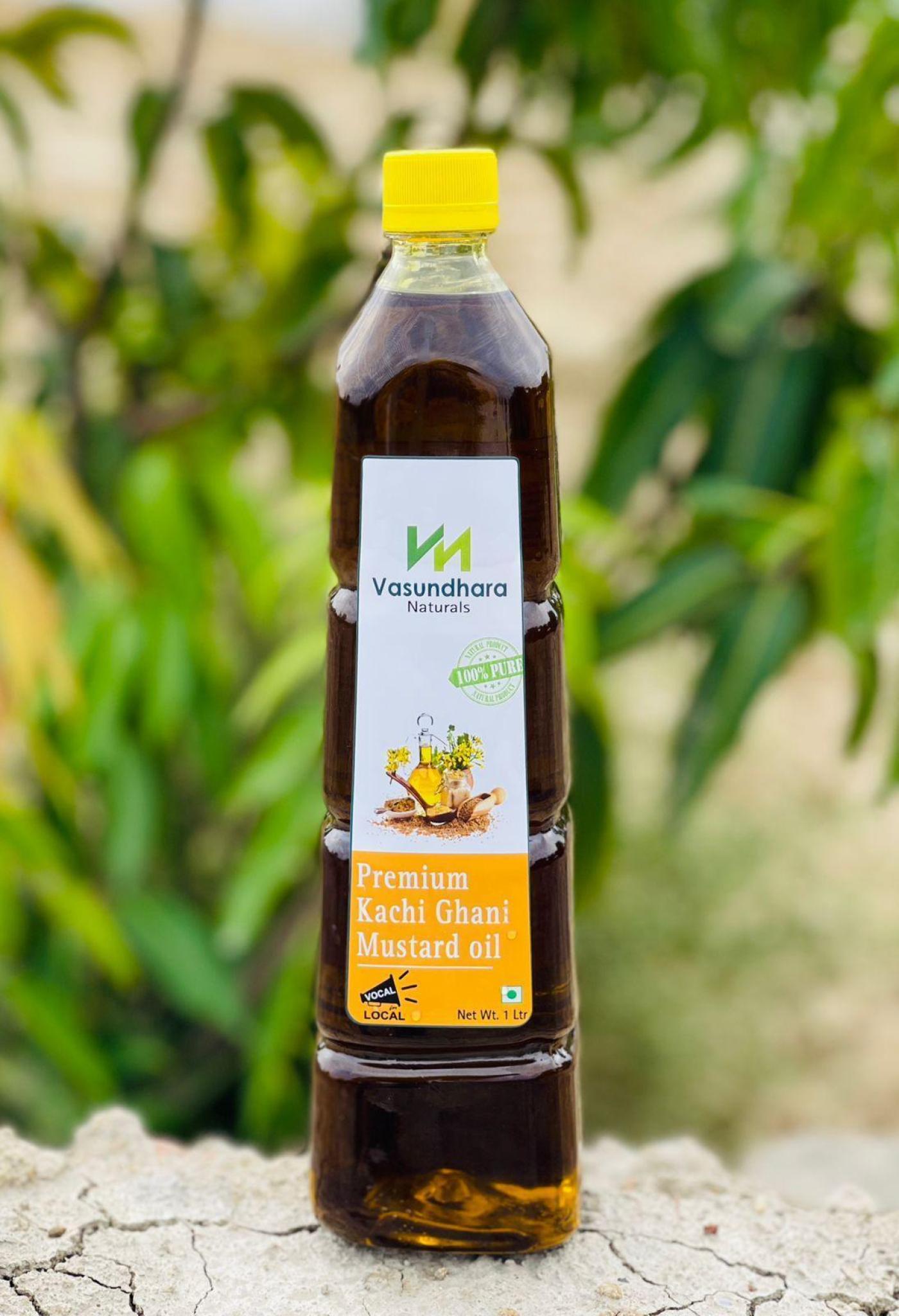 Vasundhara Naturals Pure & Unrefined Premium Quality Mustard Oil 1 Ltr